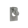 Hubbell Electrical Box Cover, Outlet Box, 1 Gang, Metallic 5155-5
